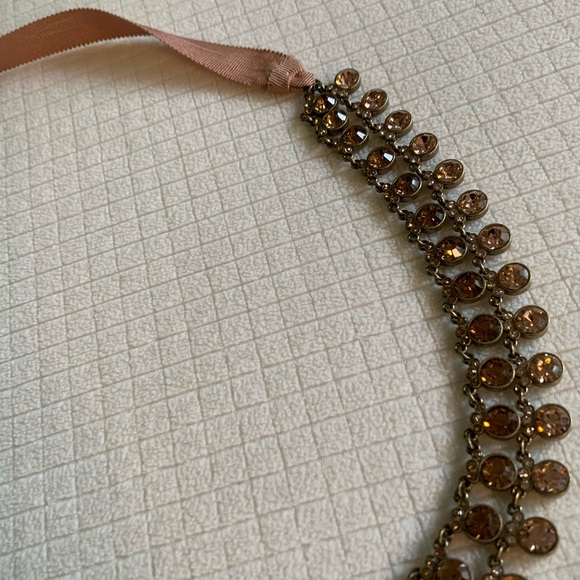 J.Crew copper & bronze bejeweled ribbon necklace - Picture 14 of 16